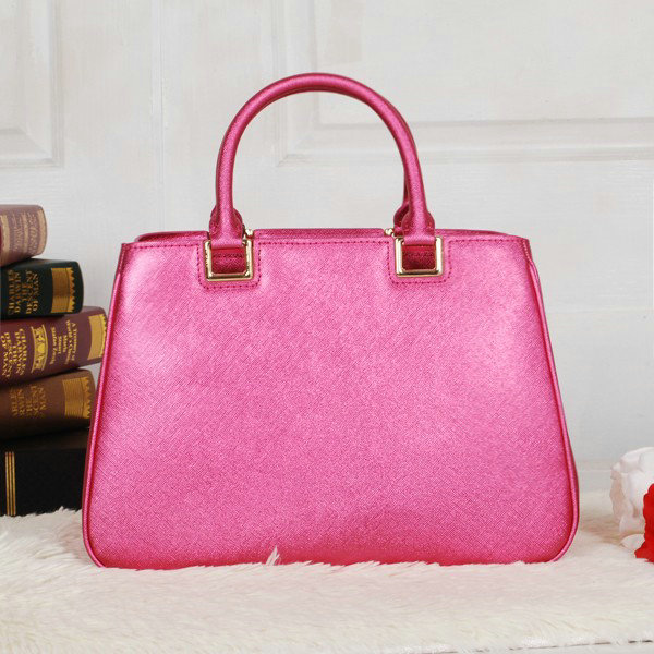 fake 2014 Prada Fluorescence saffiano calfskin tote BN2244 rosered